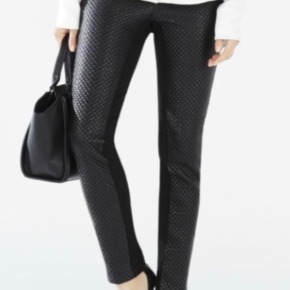 BCBG Maxazria Nicolas Quilted Faux Leather Legging - Picture 1 of 13